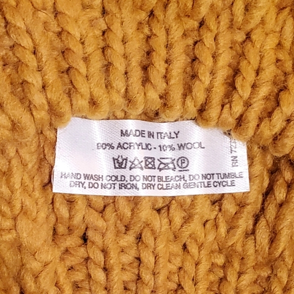 New BA-BO BABO ITALY 🇮🇹 Wool Blend Cable Knit Beret Tam Slouchy Beanie Hat - Picture 5 of 6